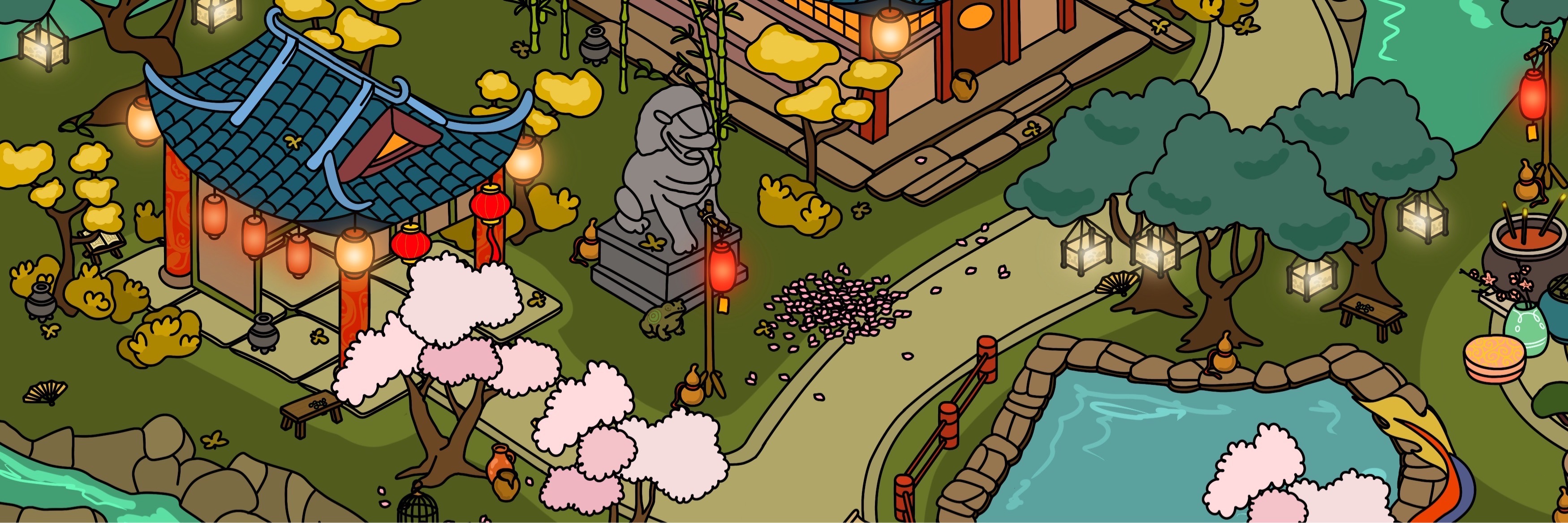 Asian village game map