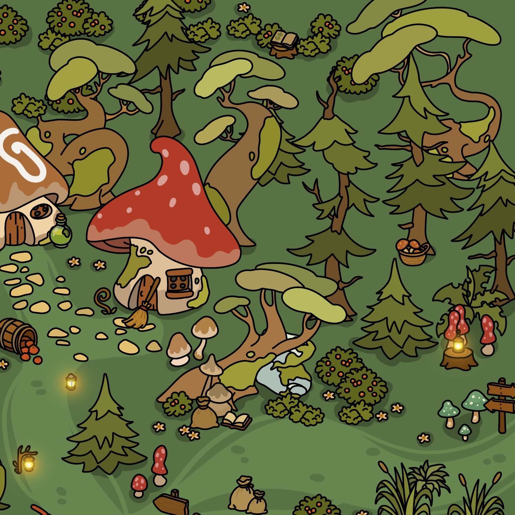 Hidden Objects: Seek & Find! forest game map